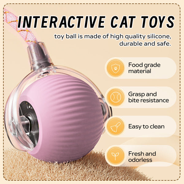 Interactive Cat Toys Ball For Indoor Cats, Cat&Dog Toy, Agile Moving Cat Ball With ElasticMesh Tail,Interactive Cat Toy Ball, Fun Gifts For Cats And Dogs