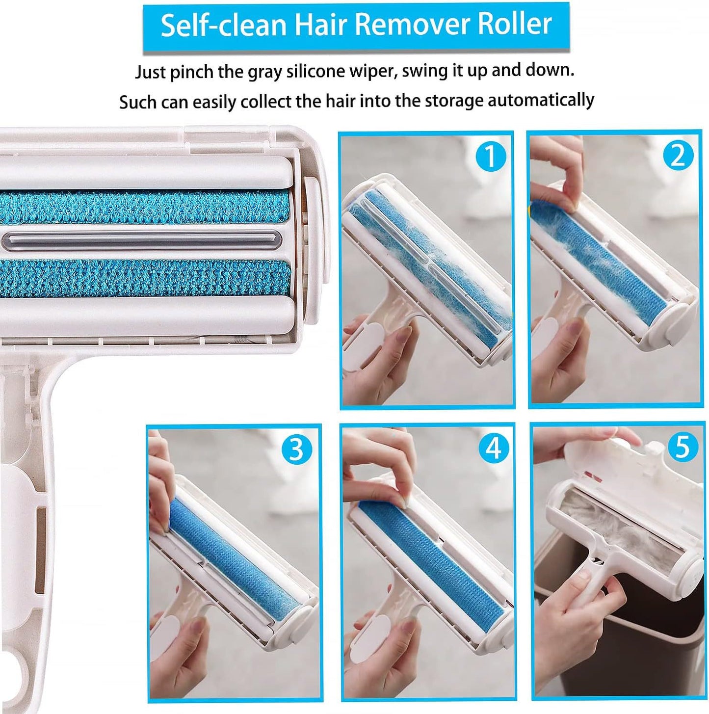 Pet Hair Remover Roller for Sofa & Clothes